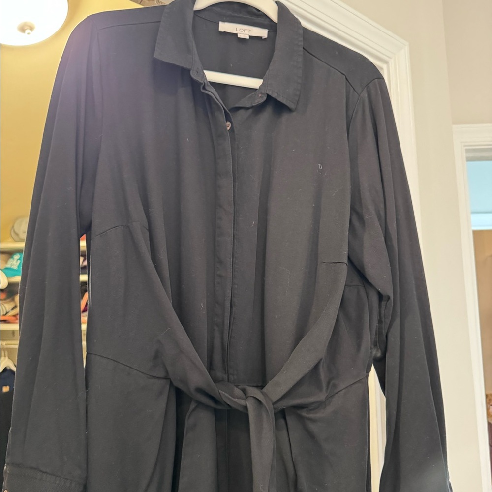 LOFT Tie front jumpsuit